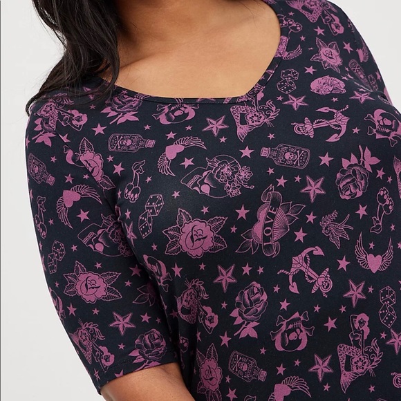 torrid Tops - Torrid Women’s super soft parlor icons shirt (rockabilly). size 2x